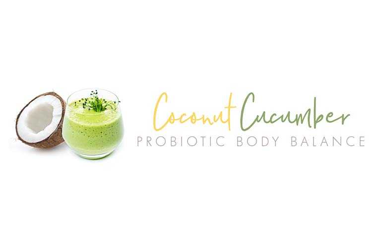 Advertisement for the Coconut Cucumber Probiotic Body Balancer