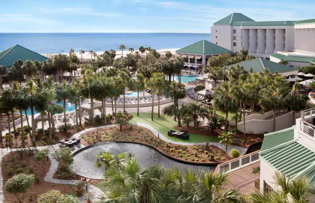 An exterior shot of the Westin Hilton Head Resort